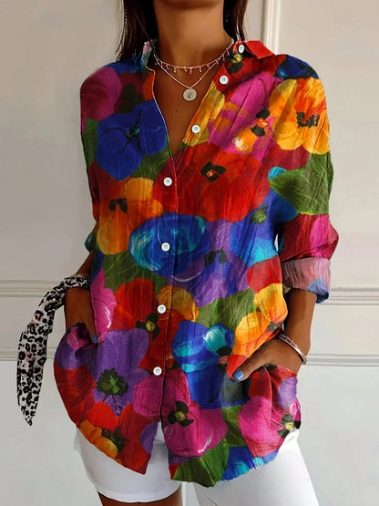 Harper | Blouse with Colourful Print