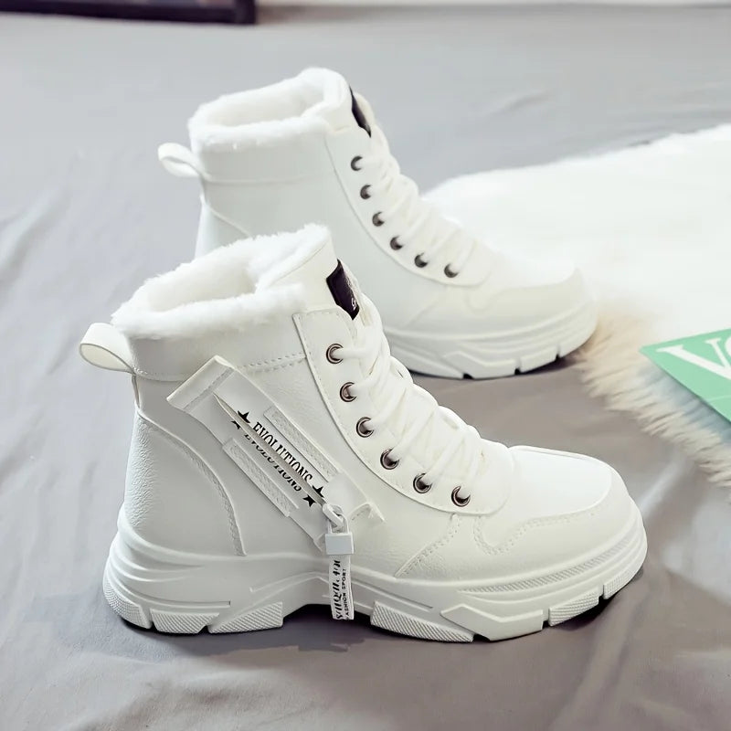 Margot™ | Plush-Lined Lace-Up Winter Boots