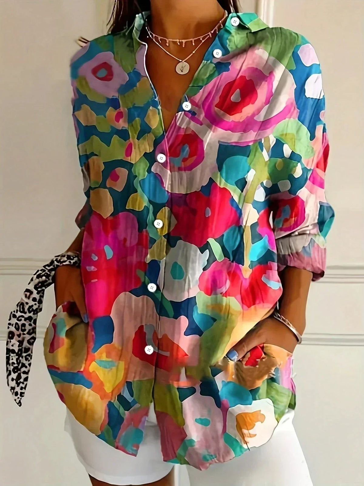 Harper | Blouse with Colourful Print