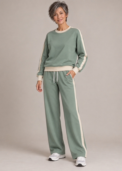 Victoria™ | Contrast-Trim Two-Piece Lounge Set
