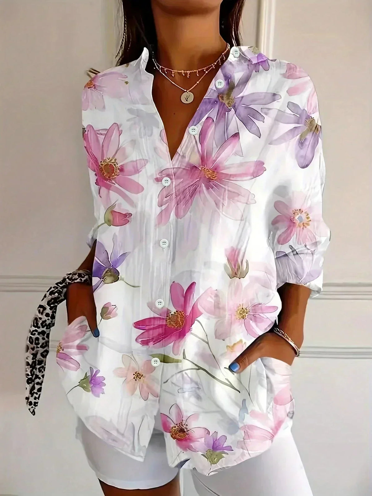 Harper | Blouse with Colourful Print