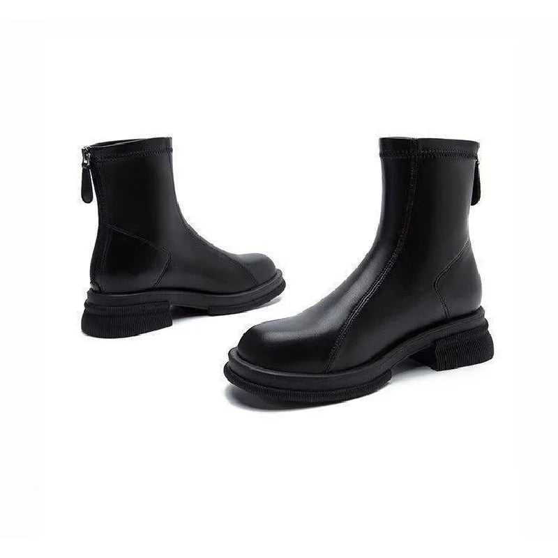 Isadora™ | Back-Zip Block Heel Ankle Boots