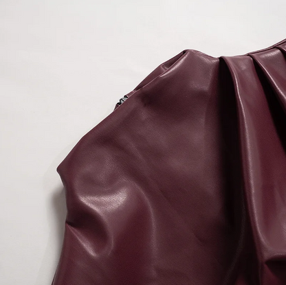SERAN | Sleek Faux Leather Top