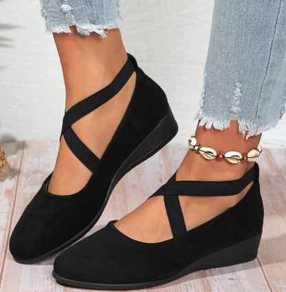 Odette | Closed Wedge-Heeled Ballet Flats