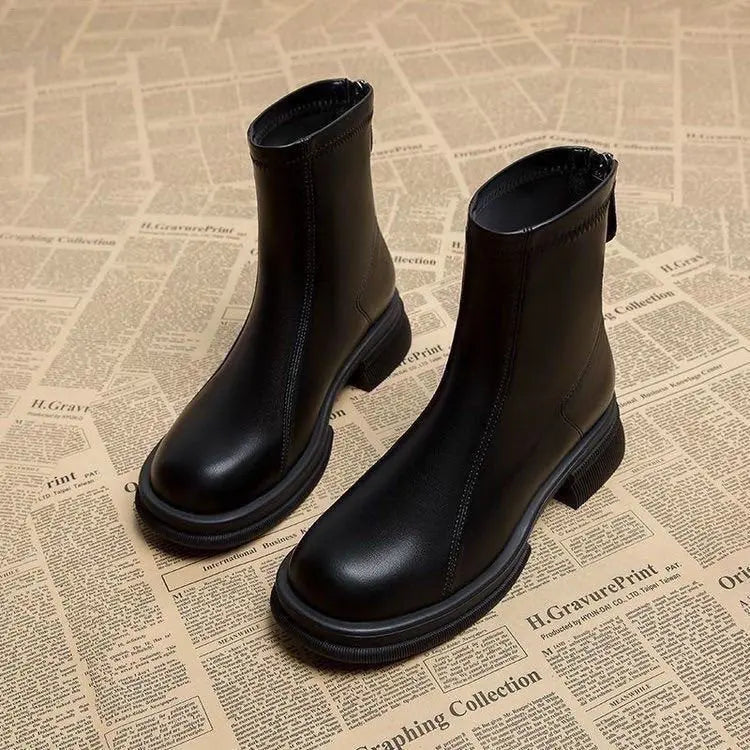 Isadora™ | Back-Zip Block Heel Ankle Boots
