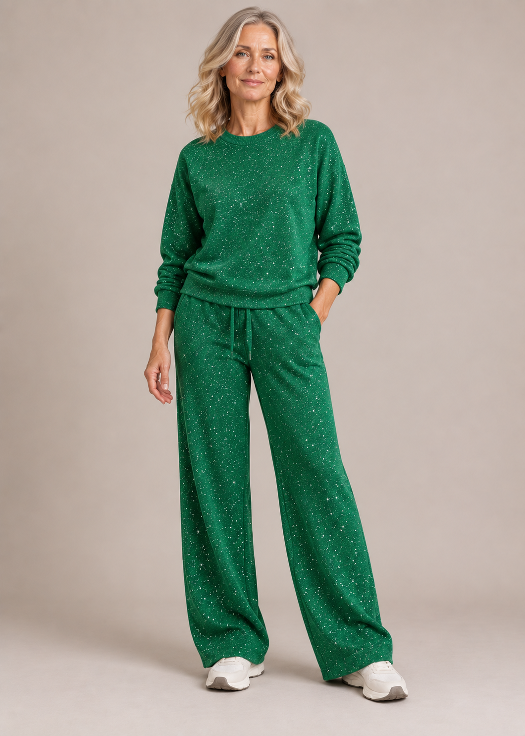 Amy™ | Shimmer Two-Piece Lounge Set