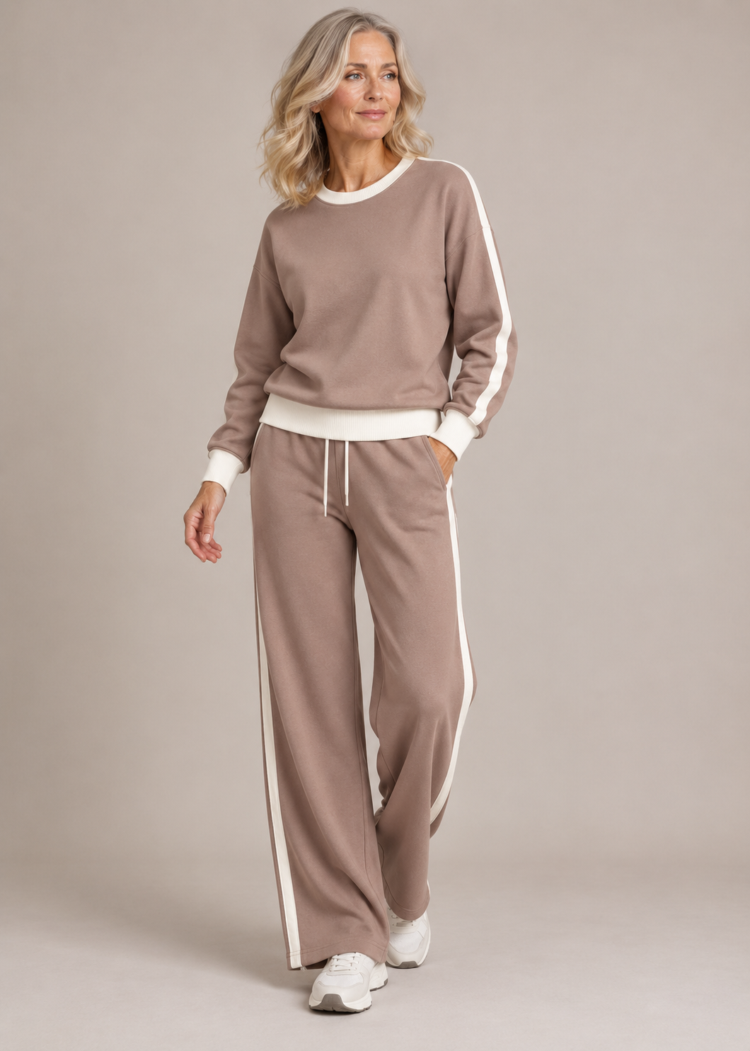 Victoria™ | Contrast-Trim Two-Piece Lounge Set