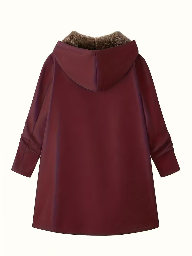 Evelyn™ | Cozy Sherpa-Lined Hooded Coat