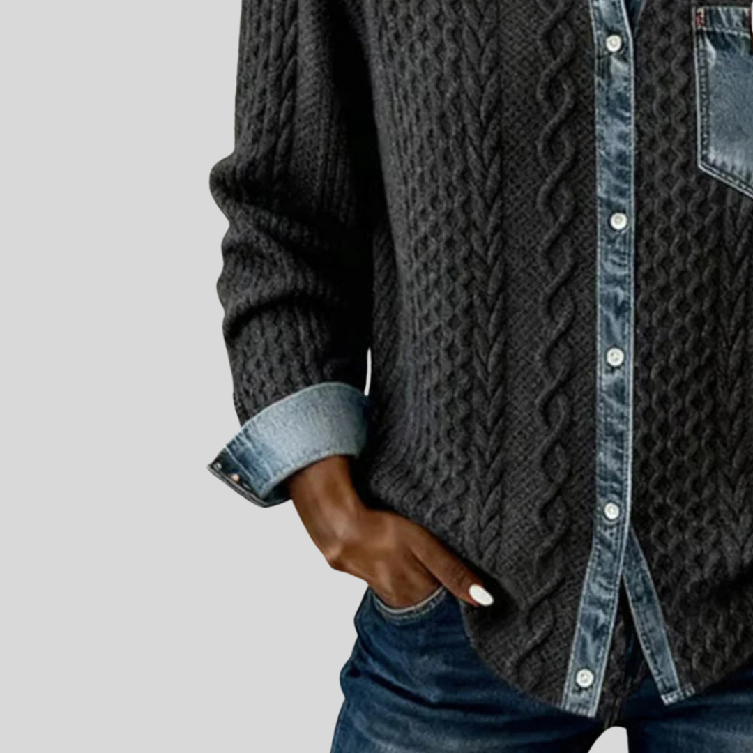 Vienne | Denim Patchwork Shirt