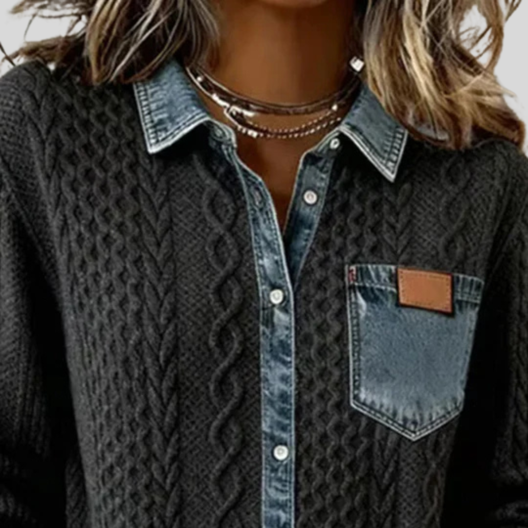 Vienne | Denim Patchwork Shirt