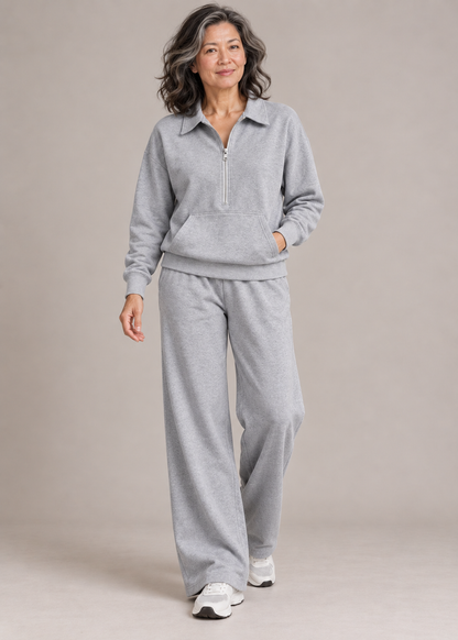 Charlotte™ | Half-Zip Wide-Leg Two-Piece Set