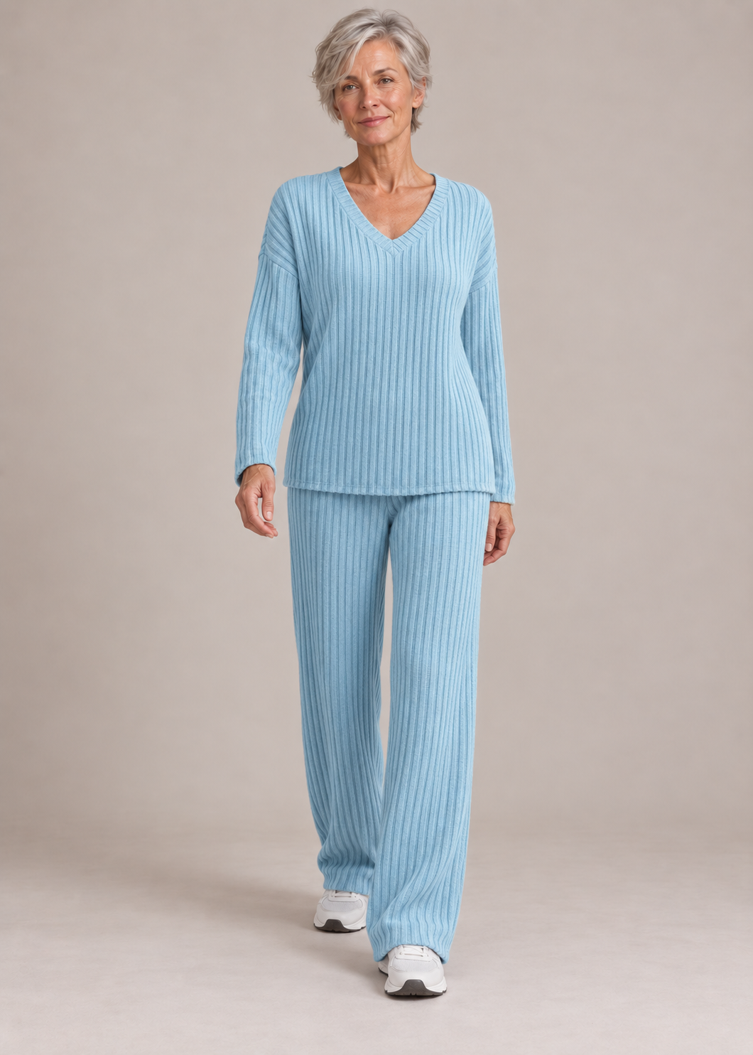 Addison™ | Soft Ribbed V-Neck Two-Piece Set