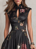 Barbara | Floral Pleated Midi Dress