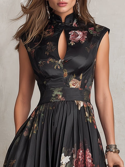 Barbara | Floral Pleated Midi Dress