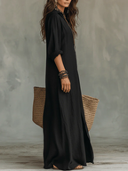 Aveline | Loose-Fitting Maxi Dress with Buttons