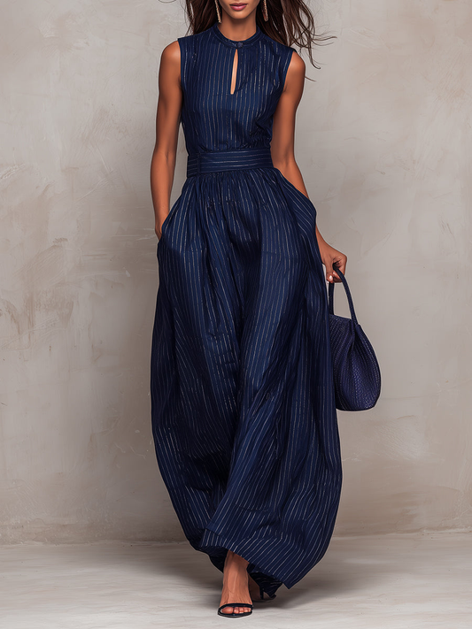 Genevieve | Striped Wide-Leg Jumpsuit
