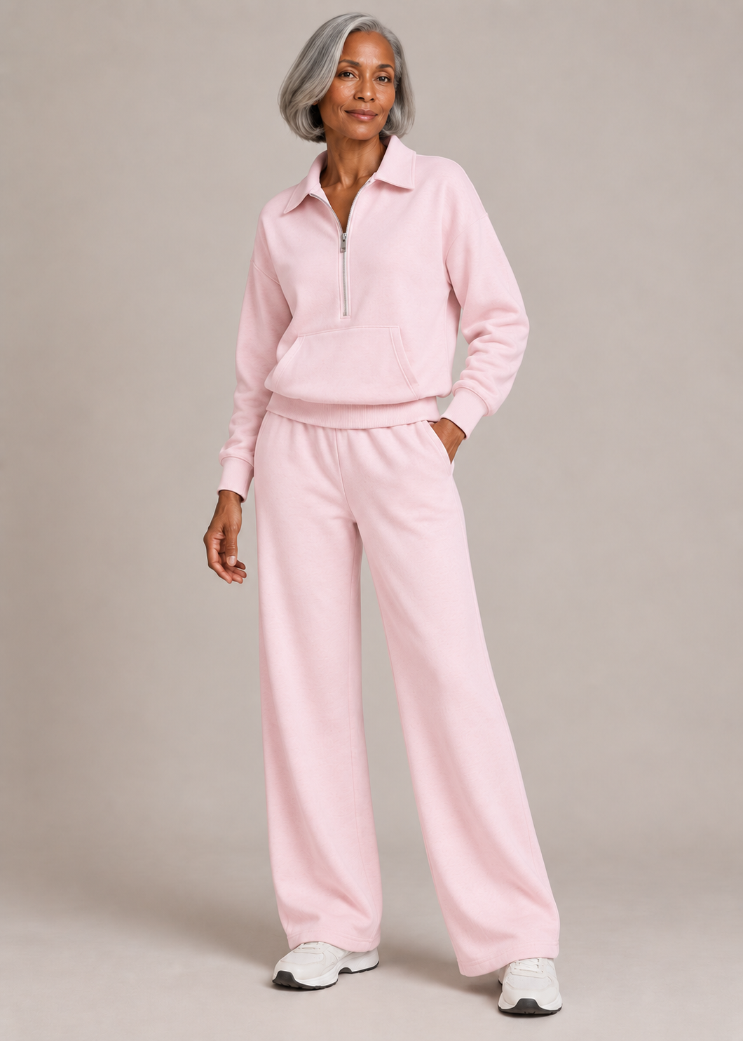 Charlotte™ | Half-Zip Wide-Leg Two-Piece Set