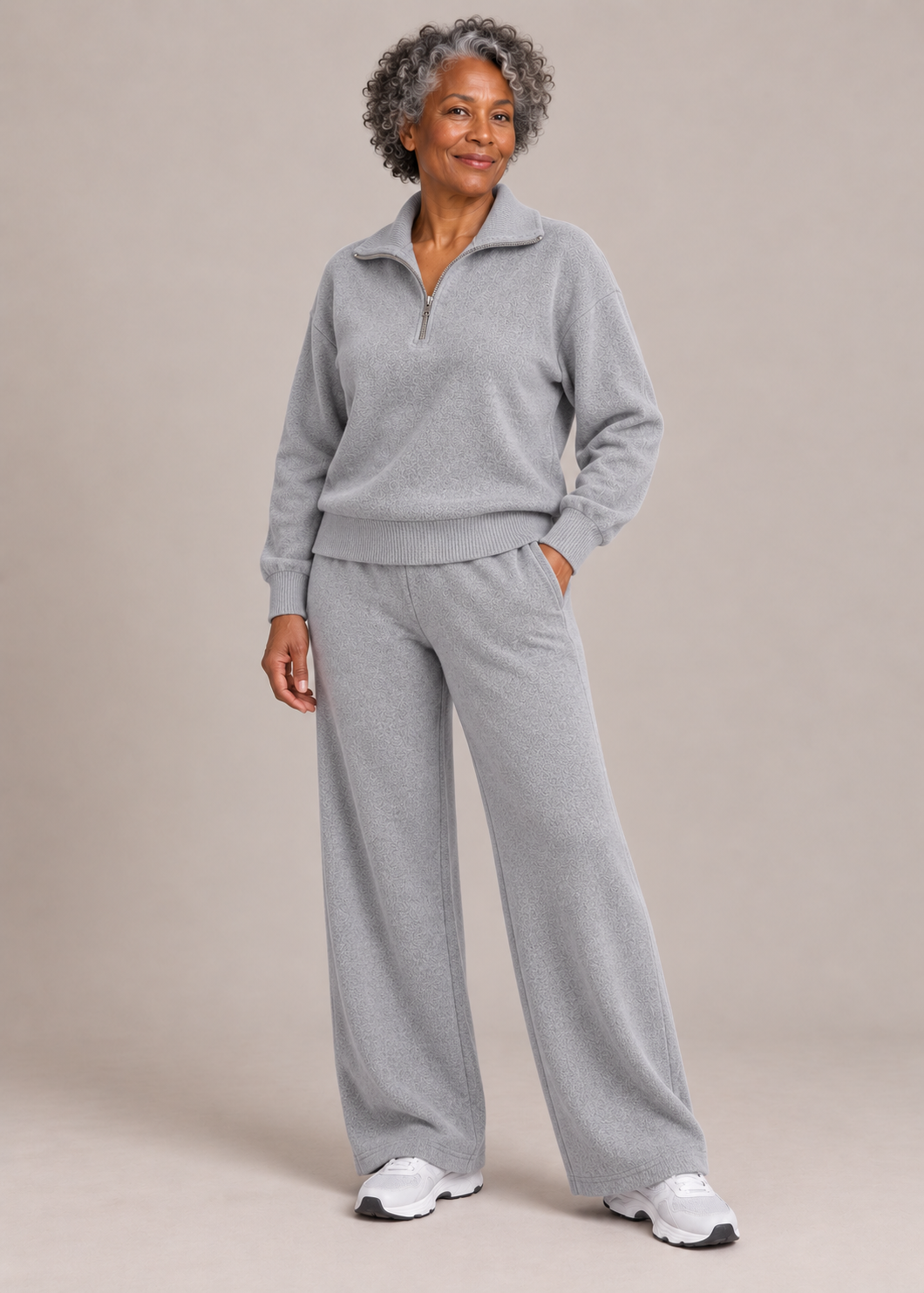 Mary Jane™ | Luxuriously Soft Half-Zip Knit Set
