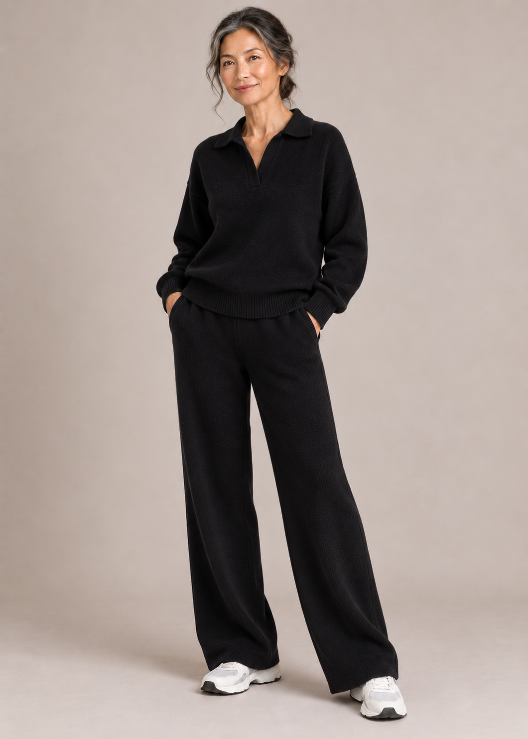 Lucienne™ | Soft Polo-Collar Knit Two-Piece Set
