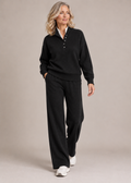 Evelyn™ | Soft Contrast-Collar Knit Two-Piece Set