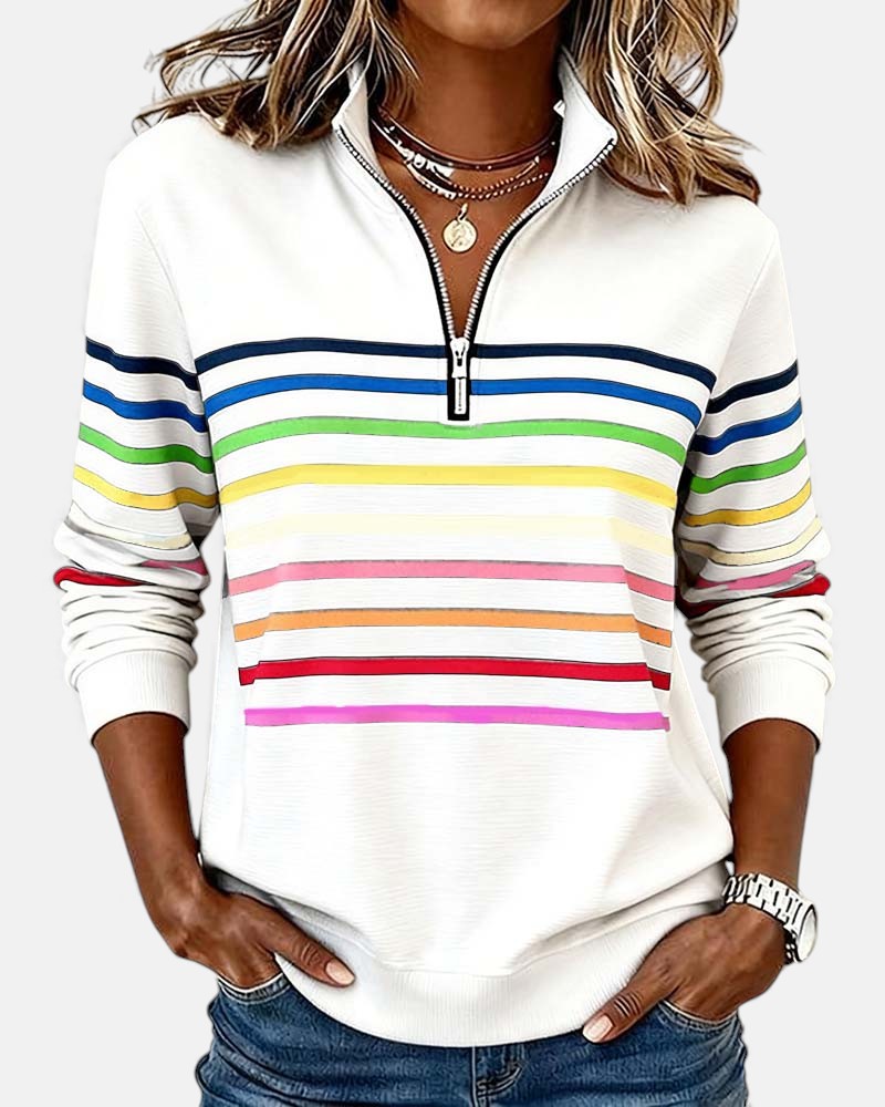 Lola - Comfortable Striped Jumper