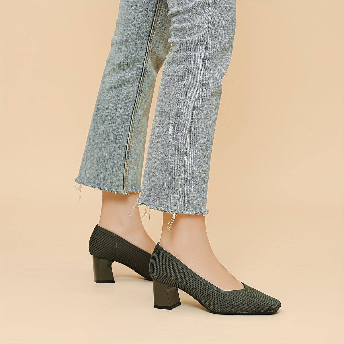 Mariella | Square Heeled Court Shoes