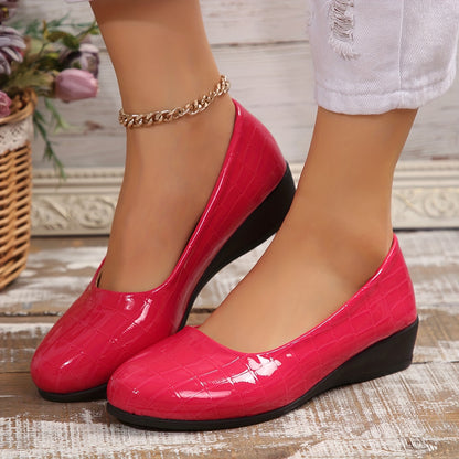 Philippa™ | Glossy Low-Wedge Pumps