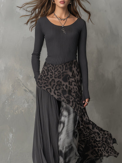 Martina | Leopard Maxi bohemian-style dress