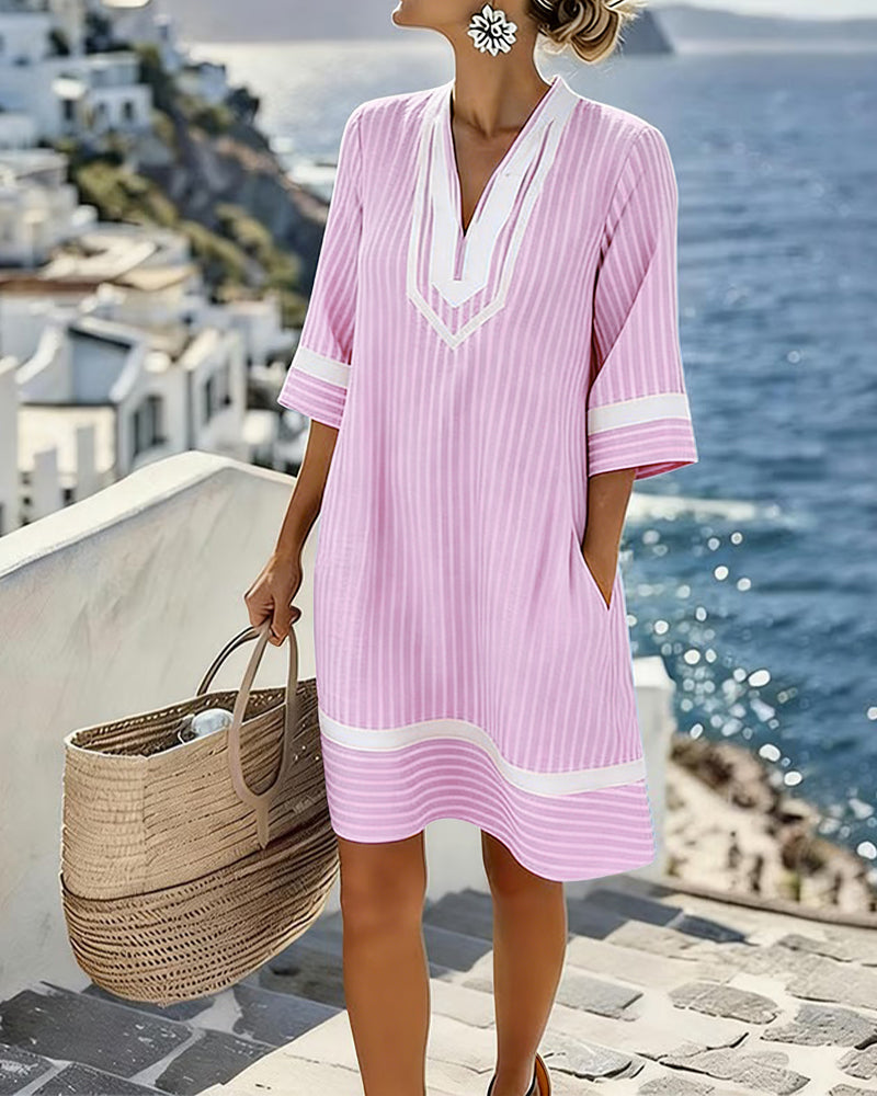 Gracie | Striped Short Dress