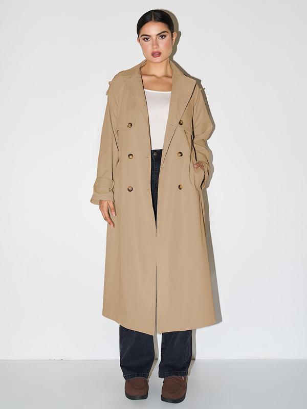 SOLANA | Elegant Double Breasted Winter Warm Trench Coat
