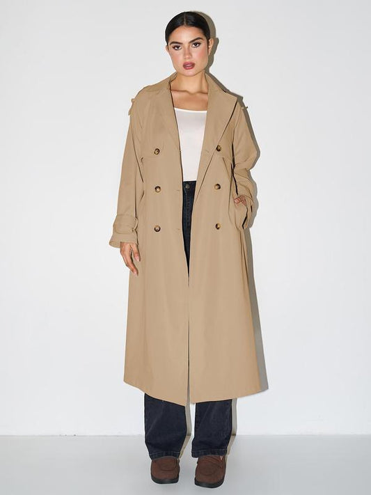 SOLANA | Elegant Double Breasted Winter Warm Trench Coat