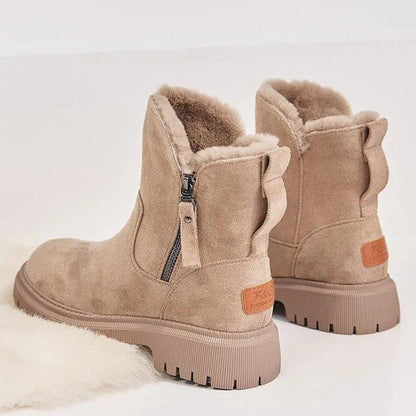 Boots For Women | Fur Lined Chunky Sole Side Zip