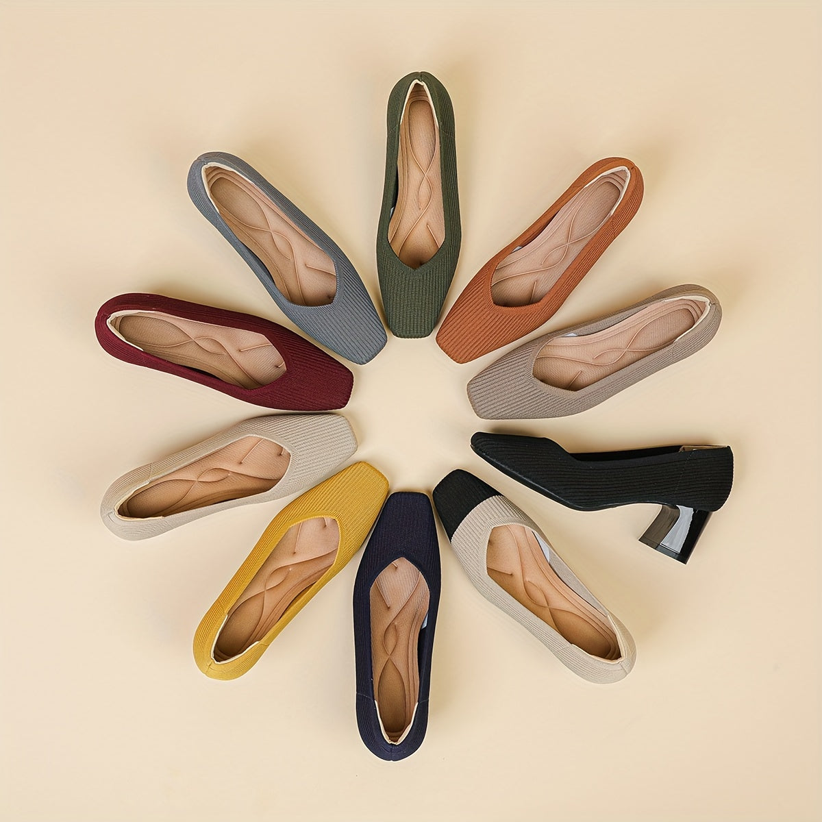 Mariella | Square Heeled Court Shoes