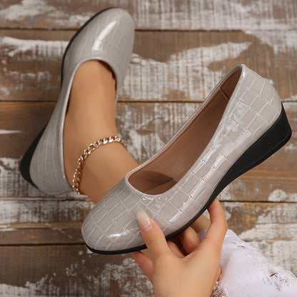 Philippa™ | Glossy Low-Wedge Pumps