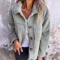 Brampton Women's Boxy Textured Jacket with Wide Collar