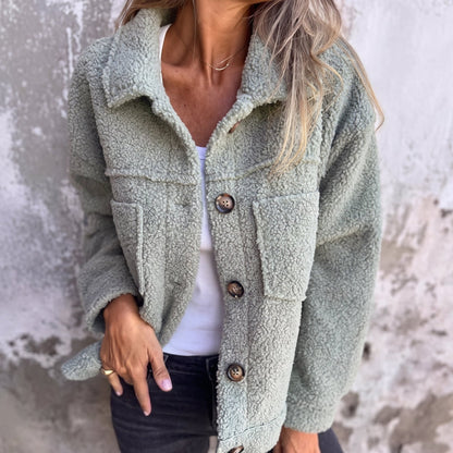 Brampton Women's Boxy Textured Jacket with Wide Collar