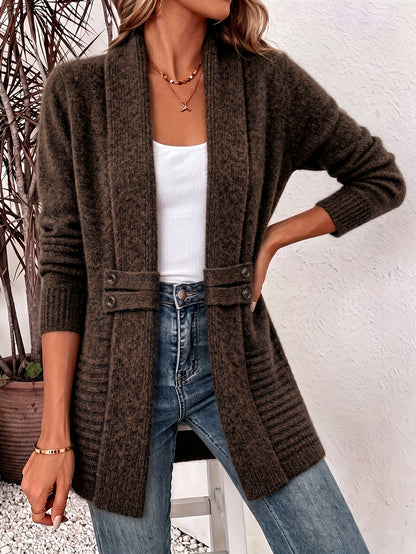 Xalviere | Elegant Women's Cardigan - Open Front & Tailored Waist