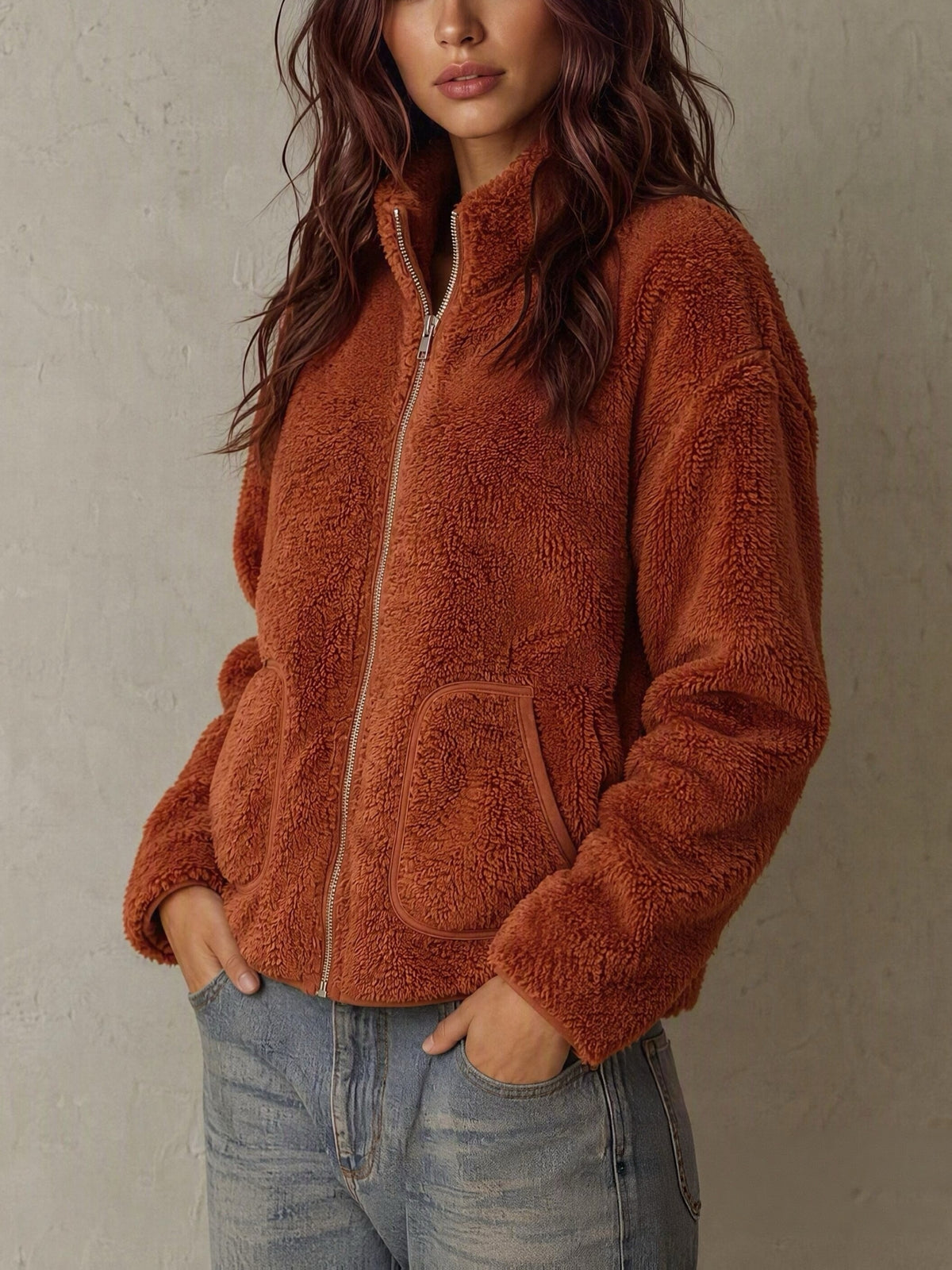 The Hazel™ – Zip-Up Teddy Jacket