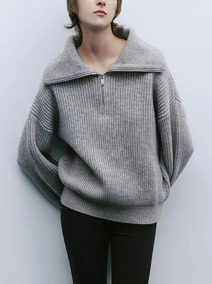ELODIE | Comfy Half-Zip Sweater