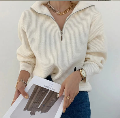 ELODIE | Comfy Half-Zip Sweater