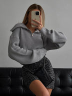 ELODIE | Comfy Half-Zip Sweater