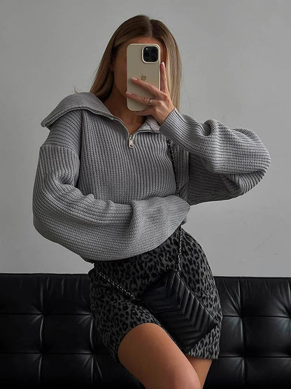 ELODIE | Comfy Half-Zip Sweater