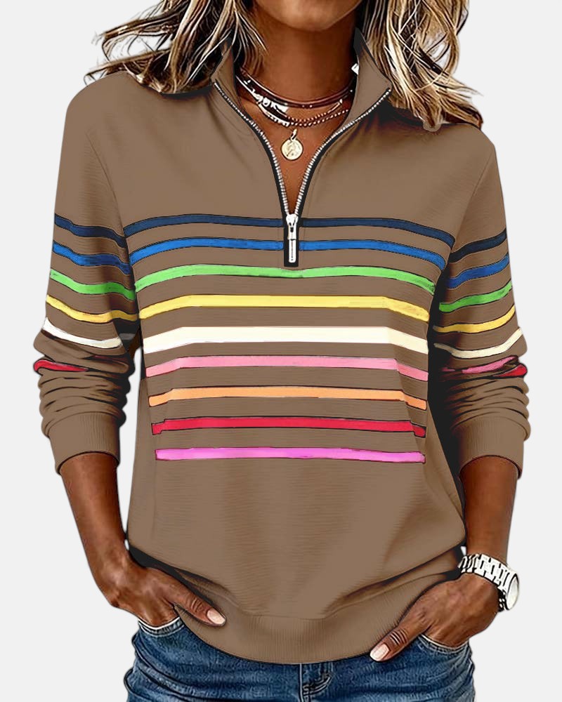 Lola - Comfortable Striped Jumper