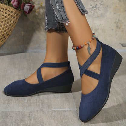 Odette | Closed Wedge-Heeled Ballet Flats