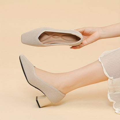 Mariella | Square Heeled Court Shoes