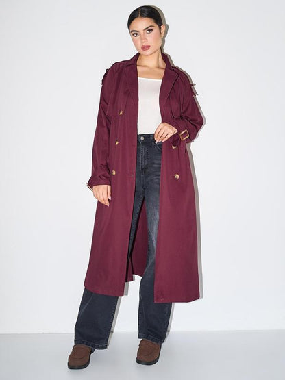 SOLANA | Elegant Double Breasted Winter Warm Trench Coat