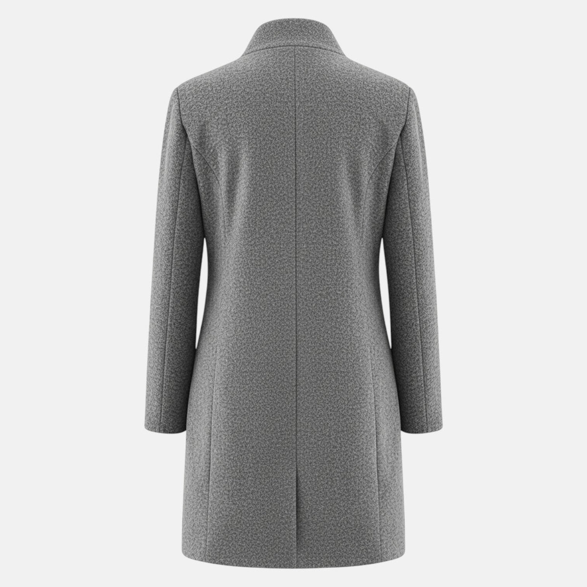 Elara – Women's Coat with Stand-Up Collar and Pockets