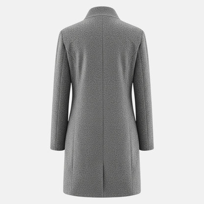 Elara – Women's Coat with Stand-Up Collar and Pockets