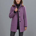 Elara – Women's Coat with Stand-Up Collar and Pockets