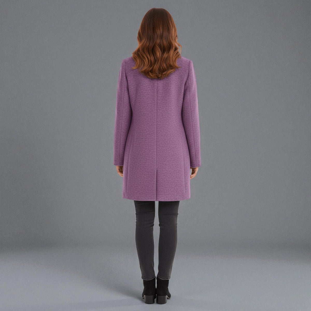 Elara – Women's Coat with Stand-Up Collar and Pockets